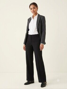 Calvin Klein Black Wide-Leg Career Trousers